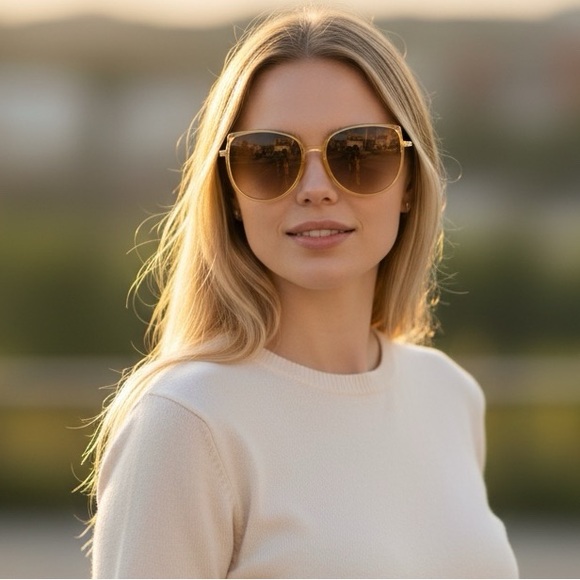 Fendi Accessories - Fendi Gold-Toned Sunglasses